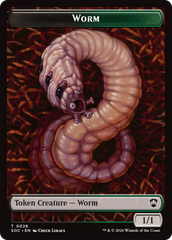 Eldrazi Spawn // Worm Double-Sided Token [Secrets of Strixhaven Commander Tokens] | Cards and Coasters CA