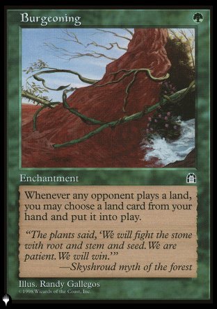 Burgeoning [The List] | Cards and Coasters CA