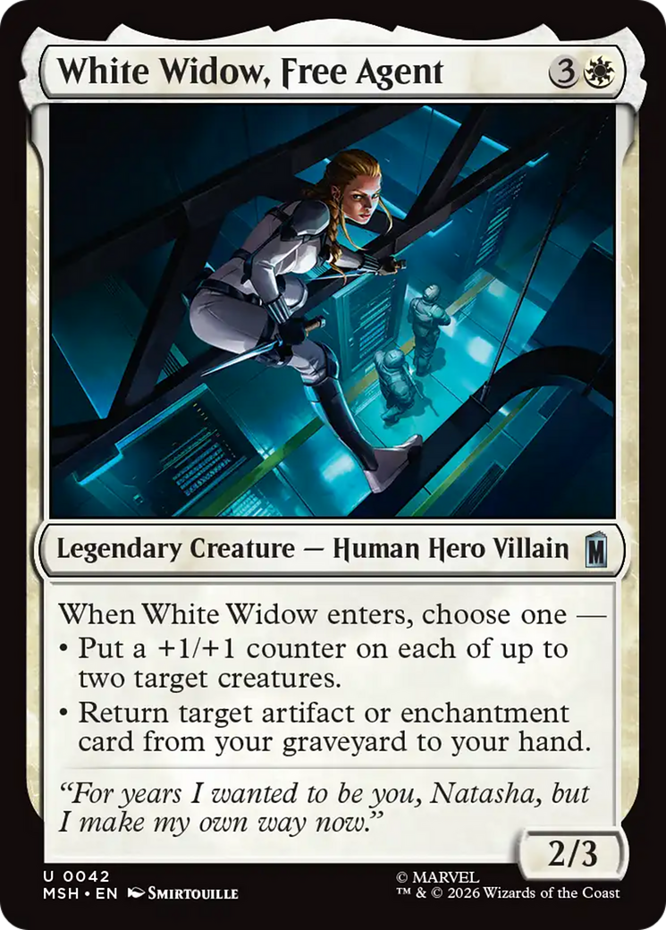 White Widow, Free Agent [Marvel Super Heroes] | Cards and Coasters CA