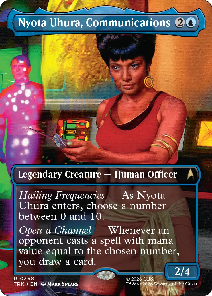 Nyota Uhura, Communications Officer (Borderless) [Star Trek] | Cards and Coasters CA