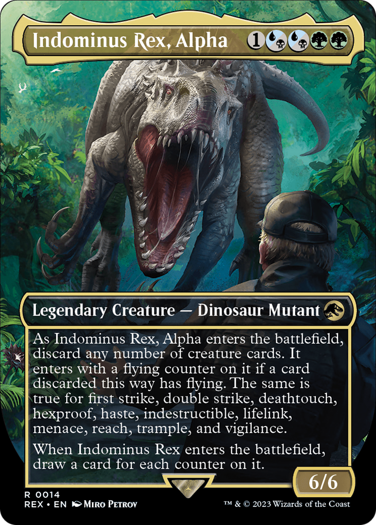 Indominus Rex, Alpha (Borderless) [Jurassic World Collection] | Cards and Coasters CA