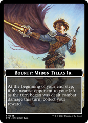 Bounty: Miron Tillas Jr. // Bounty Rules Double-Sided Token [Outlaws of Thunder Junction Commander Tokens] | Cards and Coasters CA