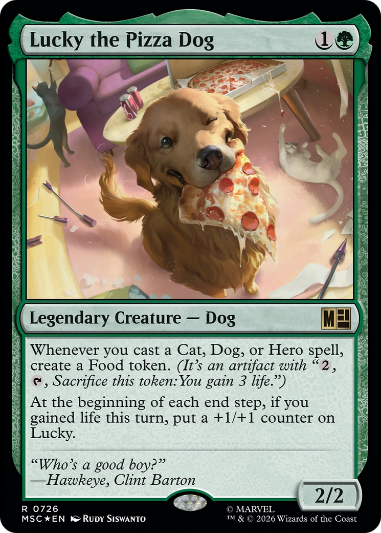 Lucky the Pizza Dog [Marvel Super Heroes Commander] | Cards and Coasters CA