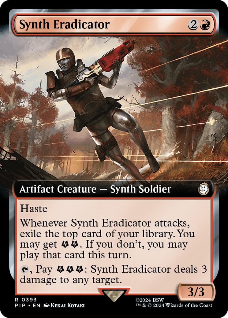 Synth Eradicator (Extended Art) [Fallout] | Cards and Coasters CA