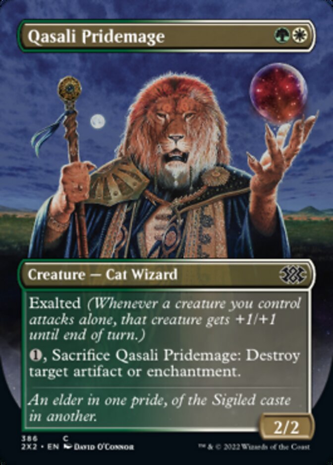 Qasali Pridemage (Borderless Alternate Art) [Double Masters 2022] | Cards and Coasters CA