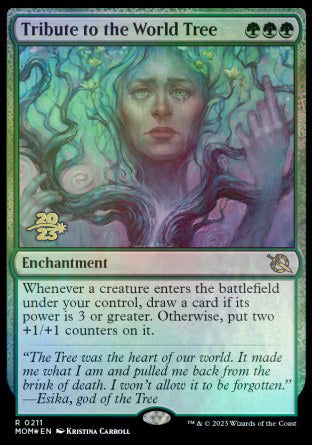 Tribute to the World Tree [March of the Machine Prerelease Promos] | Cards and Coasters CA