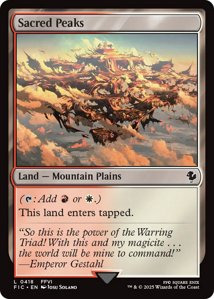 Sacred Peaks [FINAL FANTASY Commander] | Cards and Coasters CA