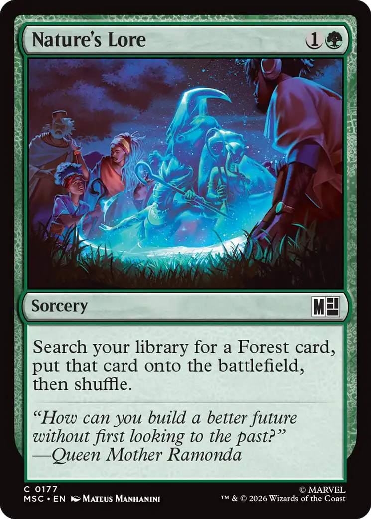 Nature's Lore (Surge Foil) [Marvel Super Heroes Commander] | Cards and Coasters CA