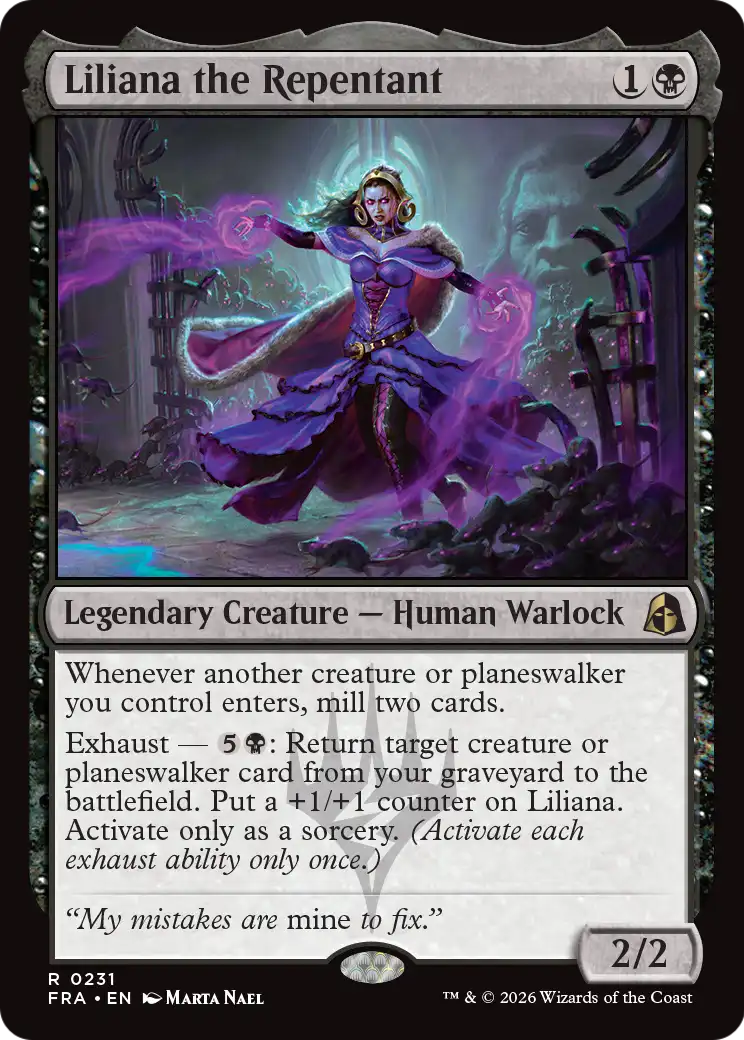 Liliana the Repentant [Reality Fracture] | Cards and Coasters CA