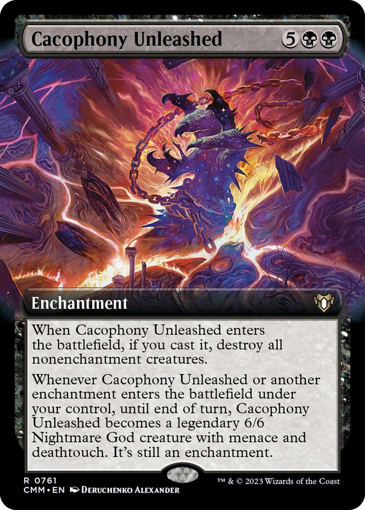 Cacophony Unleashed (Extended Art) [Commander Masters] | Cards and Coasters CA