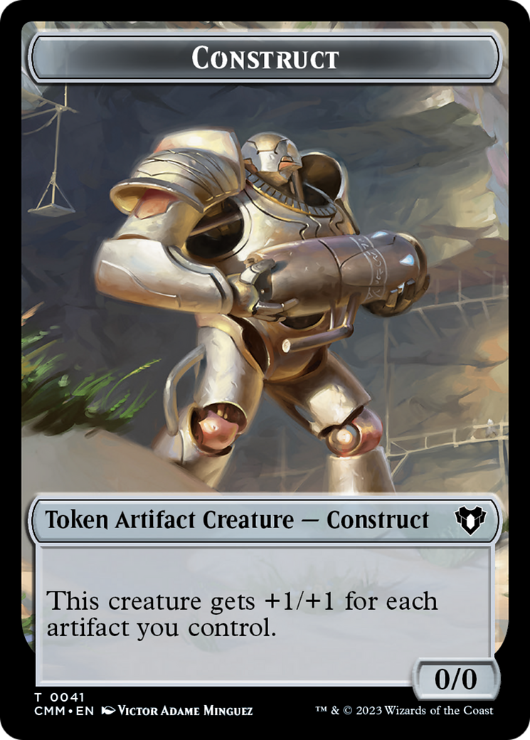 Clue // Construct (0041) Double-Sided Token [Commander Masters Tokens] | Cards and Coasters CA