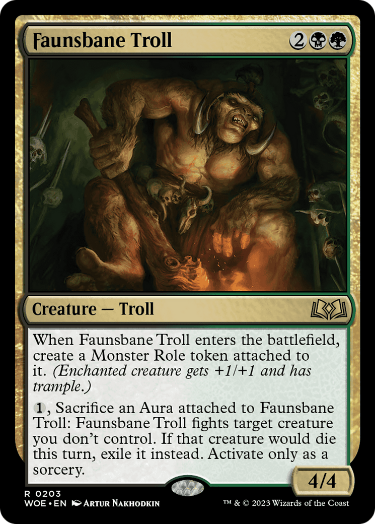 Faunsbane Troll [Wilds of Eldraine] | Cards and Coasters CA