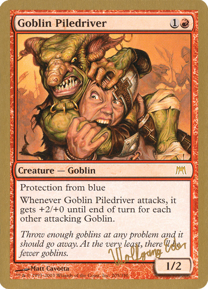 Goblin Piledriver (Wolfgang Eder) [World Championship Decks 2003] | Cards and Coasters CA