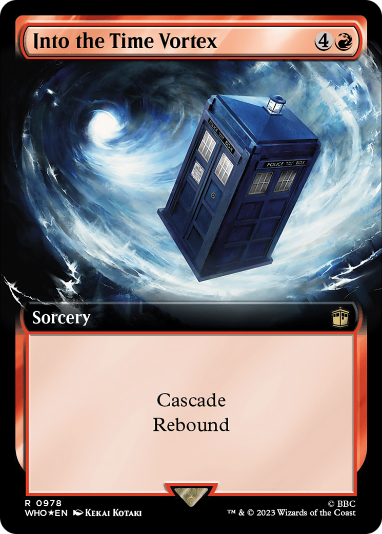 Into the Time Vortex (Extended Art) (Surge Foil) [Doctor Who] | Cards and Coasters CA