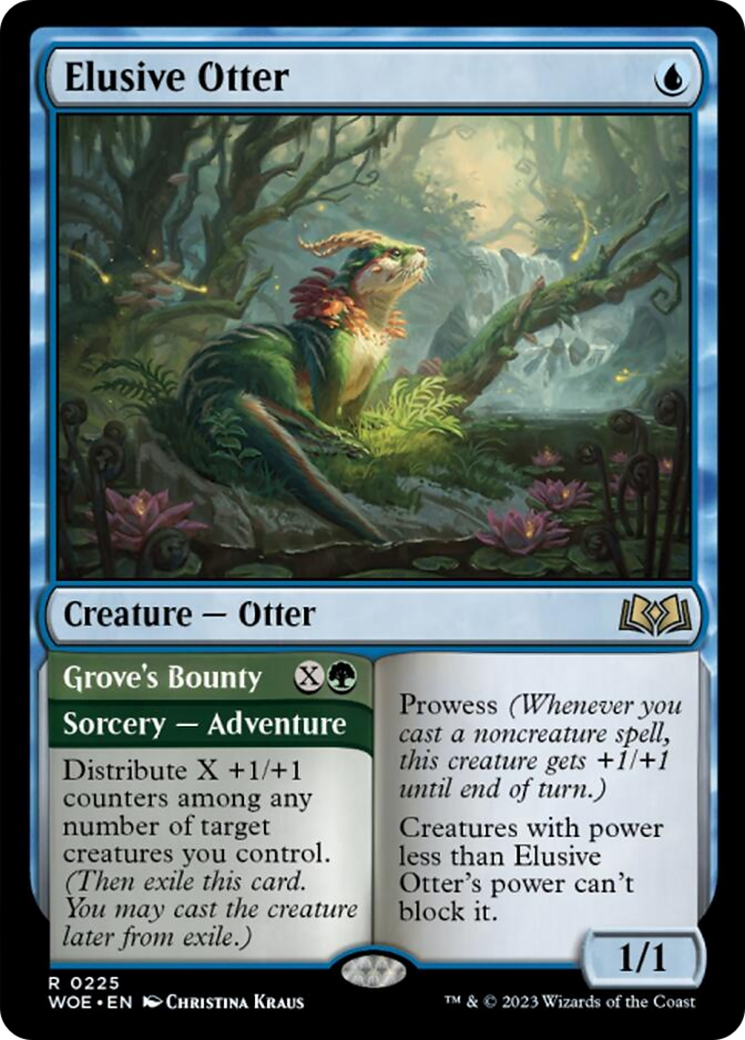 Elusive Otter // Grove's Bounty [Wilds of Eldraine] | Cards and Coasters CA