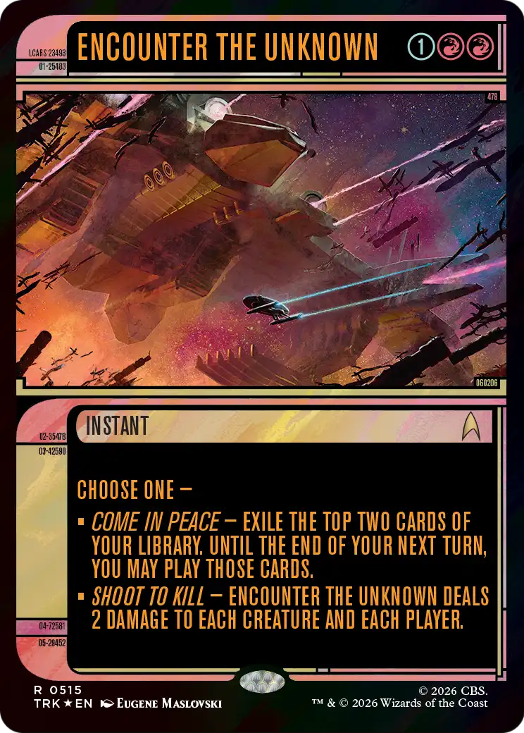 Encounter the Unknown (Showcase) (Surge Foil) [Star Trek] | Cards and Coasters CA