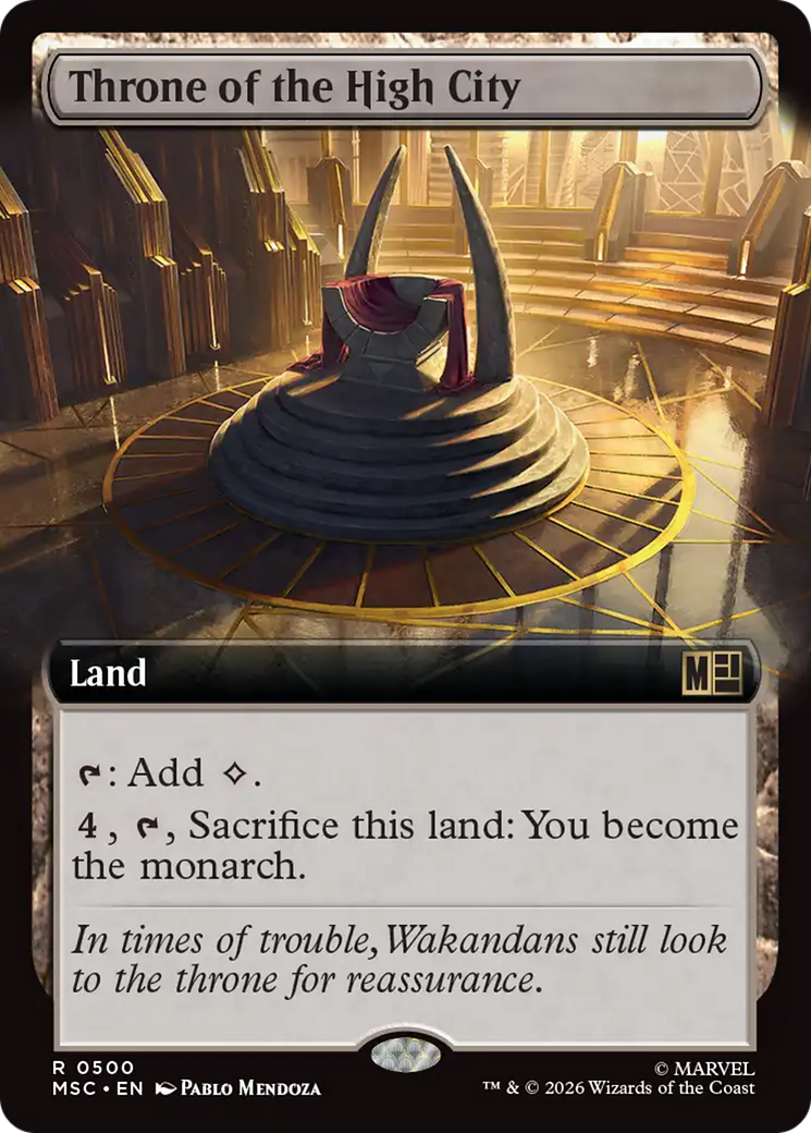 Throne of the High City (Extended Art) [Marvel Super Heroes Commander] | Cards and Coasters CA