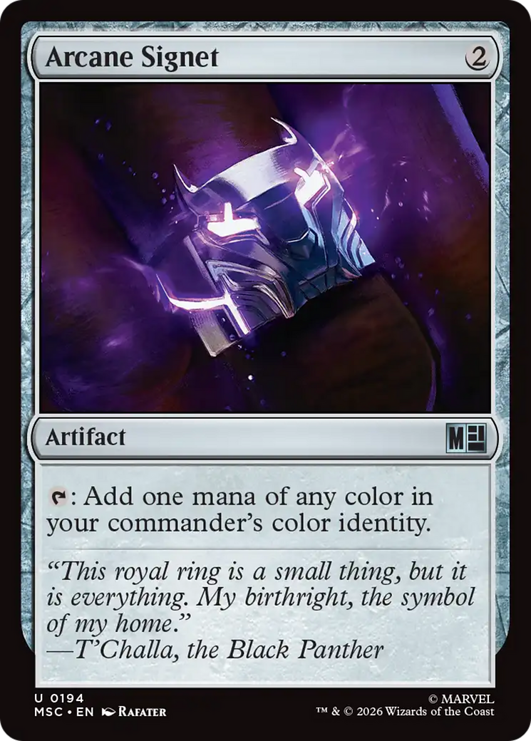 Arcane Signet (0194) (Surge Foil) [Marvel Super Heroes Commander] | Cards and Coasters CA