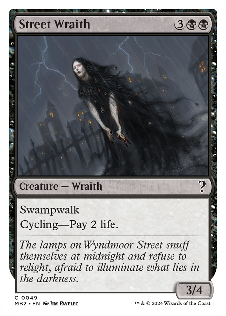 Street Wraith (White Border) [Mystery Booster 2] | Cards and Coasters CA