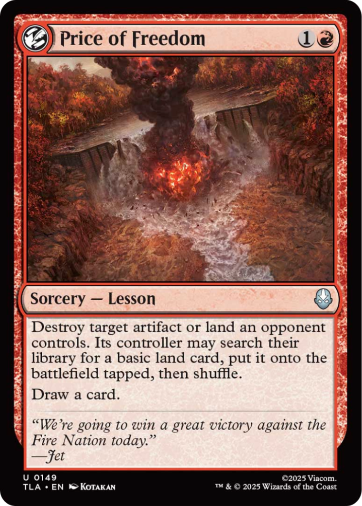 Price of Freedom [Avatar: The Last Airbender] | Cards and Coasters CA