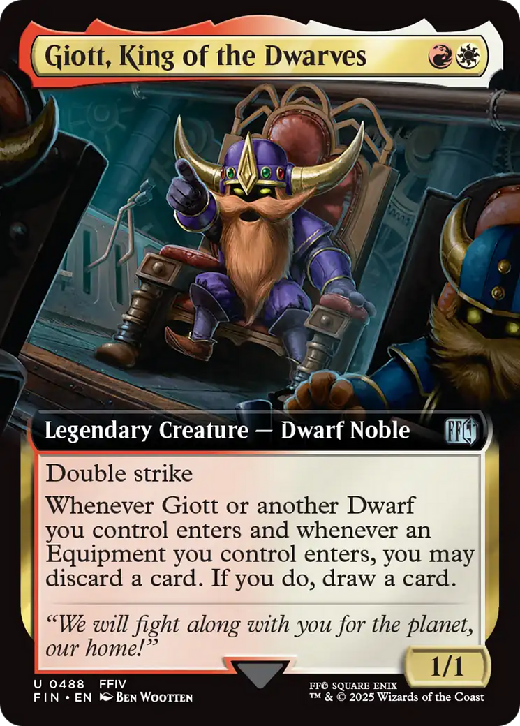 Giott, King of the Dwarves (Extended Art) [FINAL FANTASY] | Cards and Coasters CA