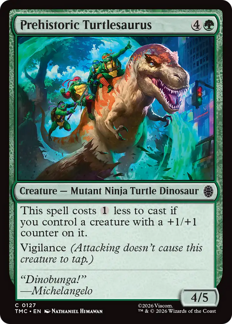 Prehistoric Turtlesaurus [Teenage Mutant Ninja Turtles Commander] | Cards and Coasters CA