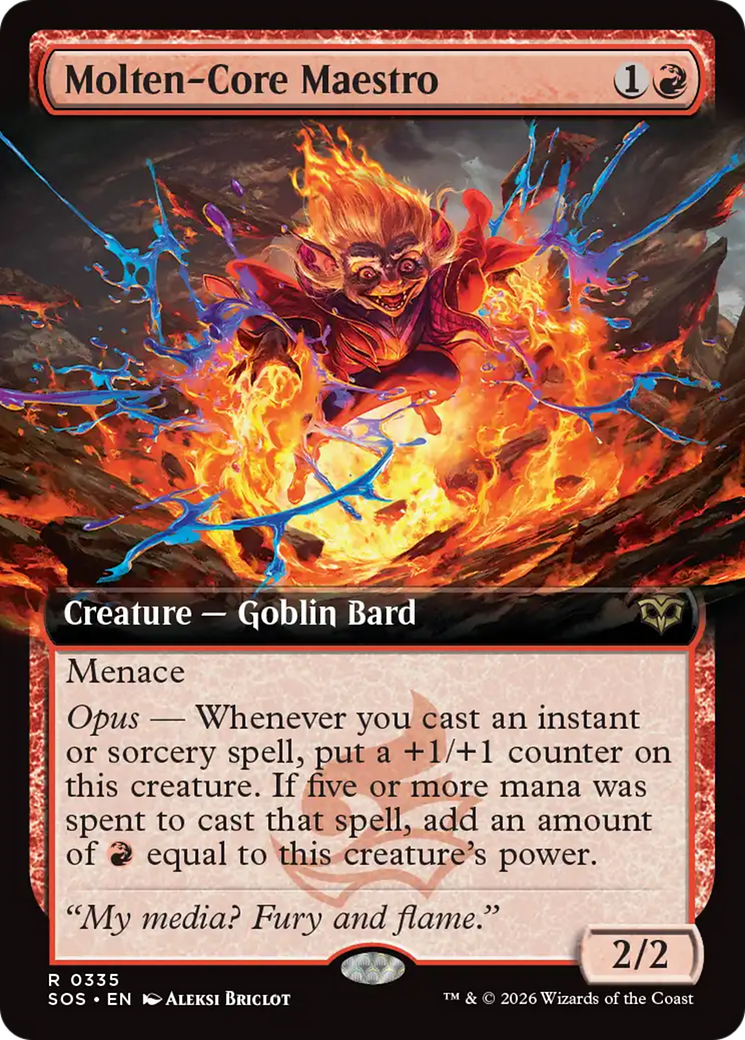 Molten-Core Maestro (Extended Art) [Secrets of Strixhaven] | Cards and Coasters CA