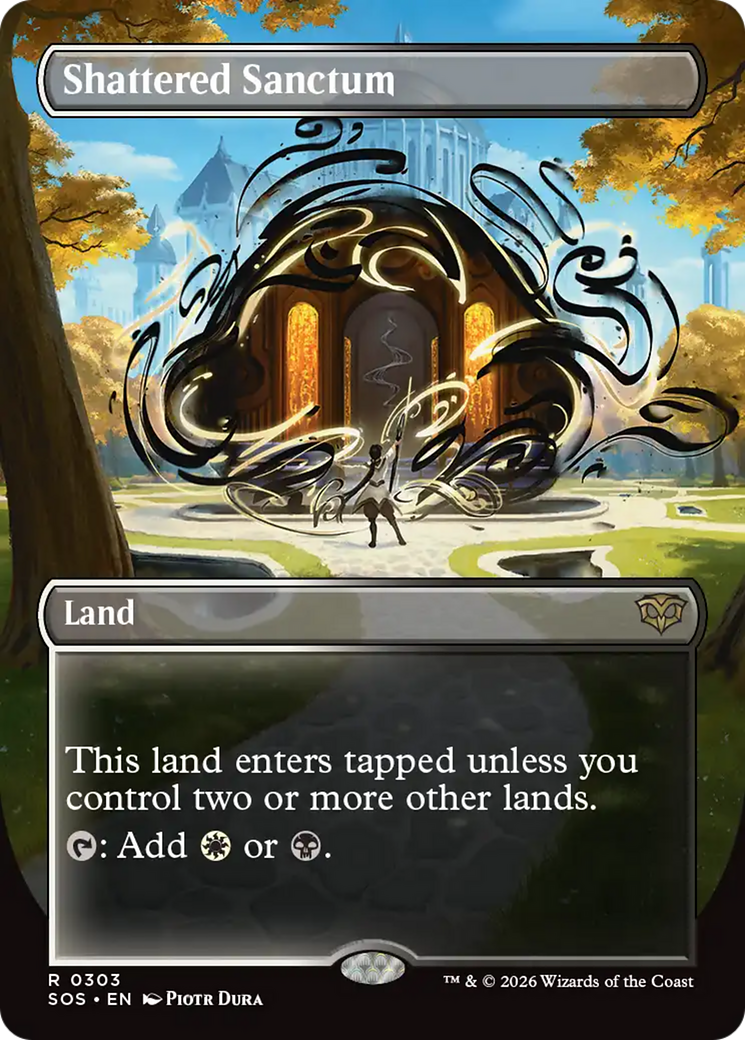 Shattered Sanctum (Borderless) [Secrets of Strixhaven] | Cards and Coasters CA