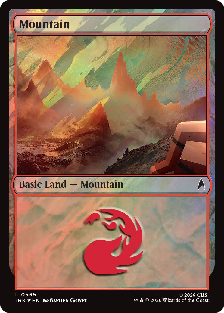 Mountain (0565) (Surge Foil) [Star Trek Commander] | Cards and Coasters CA