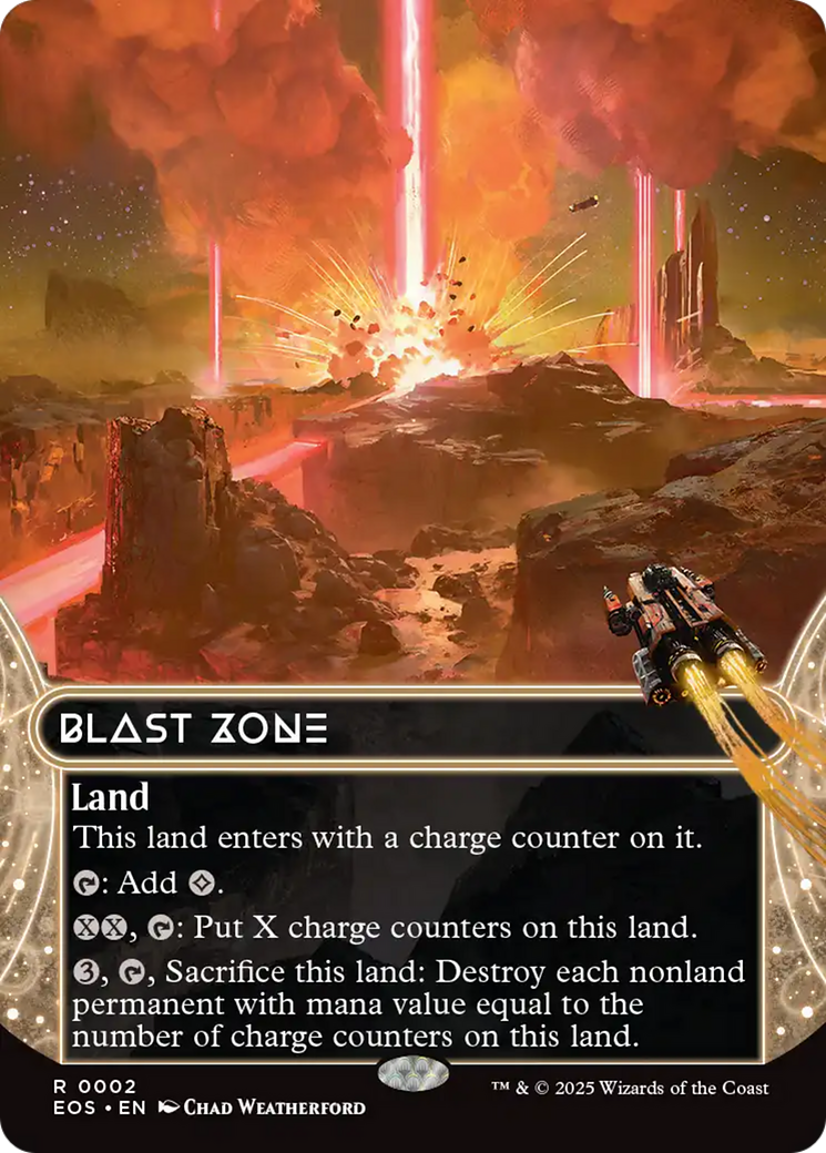 Blast Zone (0002) (Borderless) [Edge of Eternities: Stellar Sights] | Cards and Coasters CA