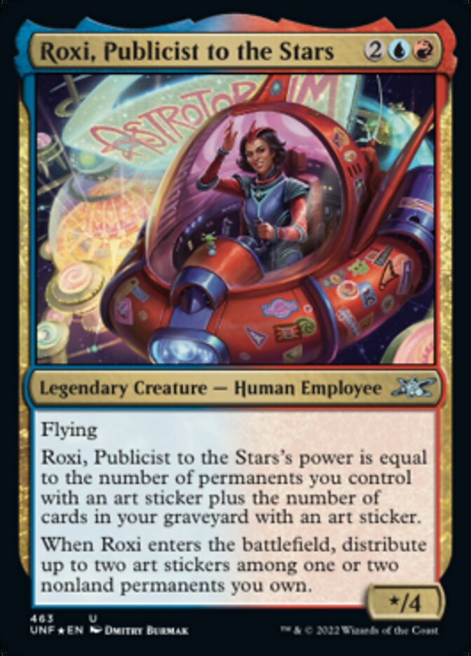 Roxi, Publicist to the Stars (Galaxy Foil) [Unfinity] | Cards and Coasters CA