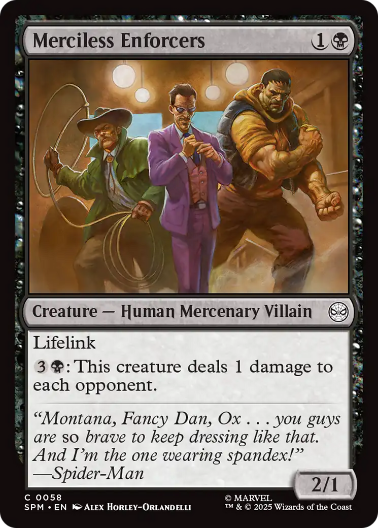 Merciless Enforcers [Marvel's Spider-Man] | Cards and Coasters CA