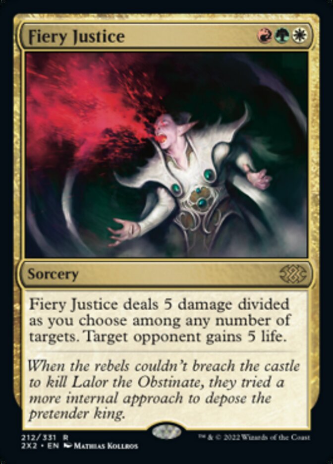 Fiery Justice [Double Masters 2022] | Cards and Coasters CA