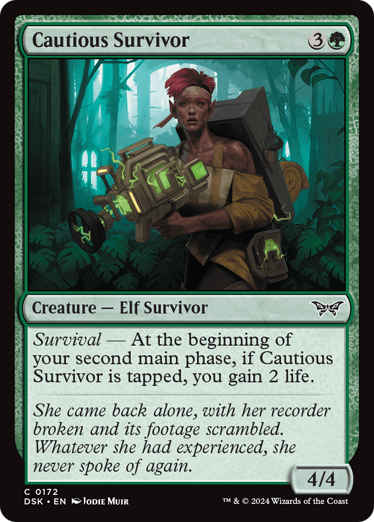 Cautious Survivor [Duskmourn: House of Horror] | Cards and Coasters CA