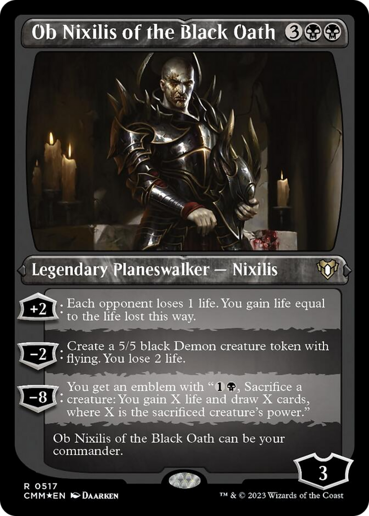 Ob Nixilis of the Black Oath (Foil Etched) [Commander Masters] | Cards and Coasters CA