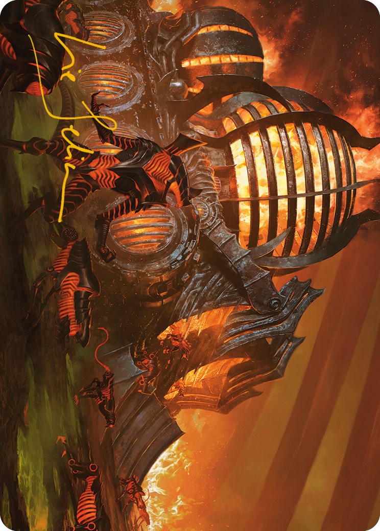 Urabrask's Forge Art Card (Gold-Stamped Signature) [Phyrexia: All Will Be One Art Series] | Cards and Coasters CA