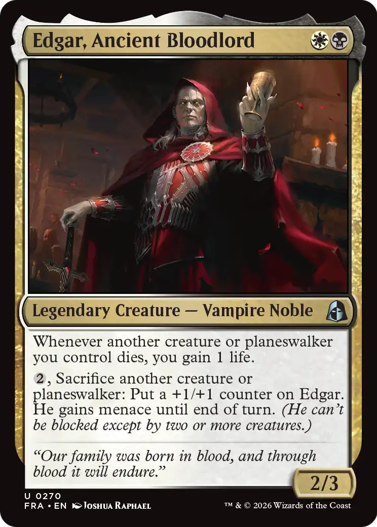 Edgar, Ancient Bloodlord [Reality Fracture] | Cards and Coasters CA