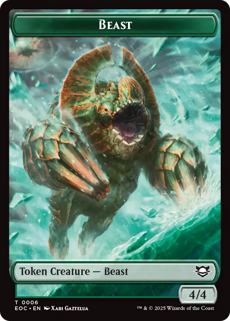 Thopter // Beast (0006) Double-Sided Token [Edge of Eternities Commander Tokens] | Cards and Coasters CA