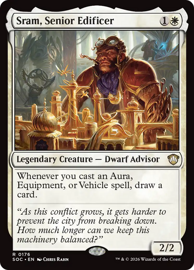Sram, Senior Edificer [Secrets of Strixhaven Commander] | Cards and Coasters CA
