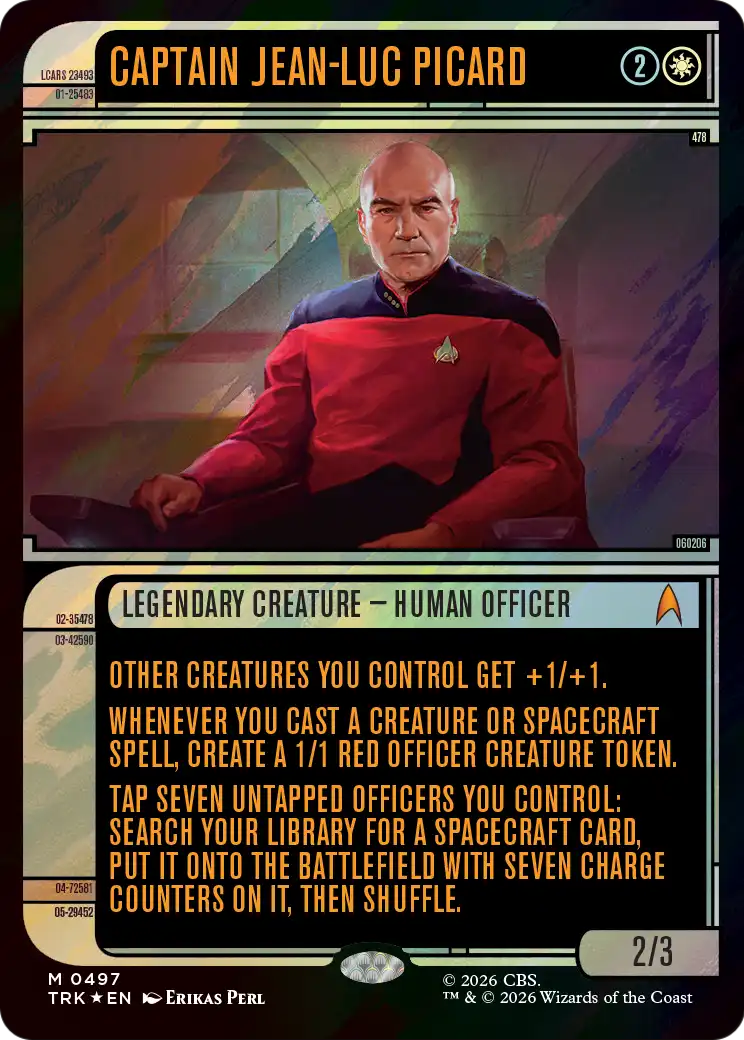 Captain Jean-Luc Picard (Showcase) (Surge Foil) [Star Trek] | Cards and Coasters CA
