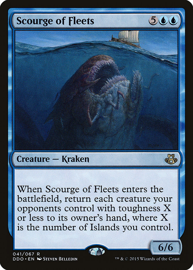 Scourge of Fleets [Duel Decks: Elspeth vs. Kiora] | Cards and Coasters CA