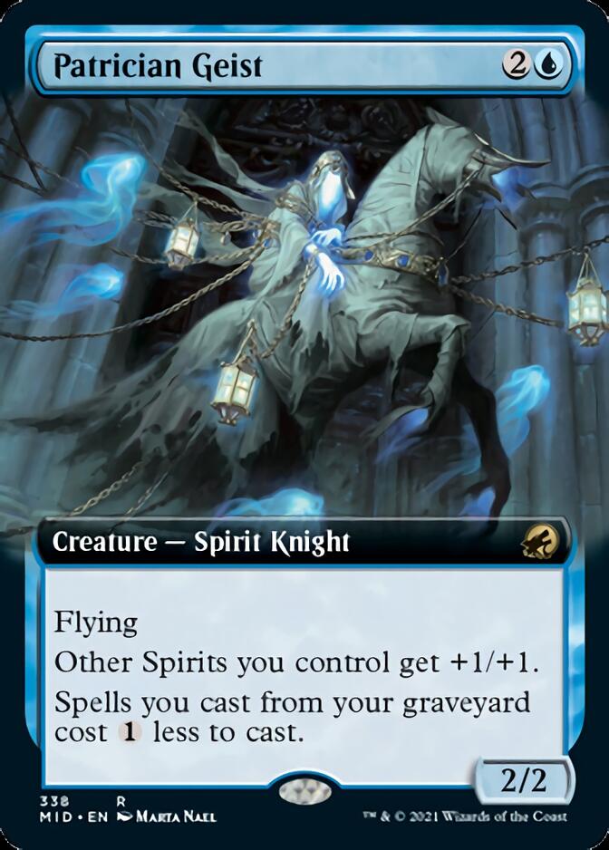Patrician Geist (Extended Art) [Innistrad: Midnight Hunt] | Cards and Coasters CA