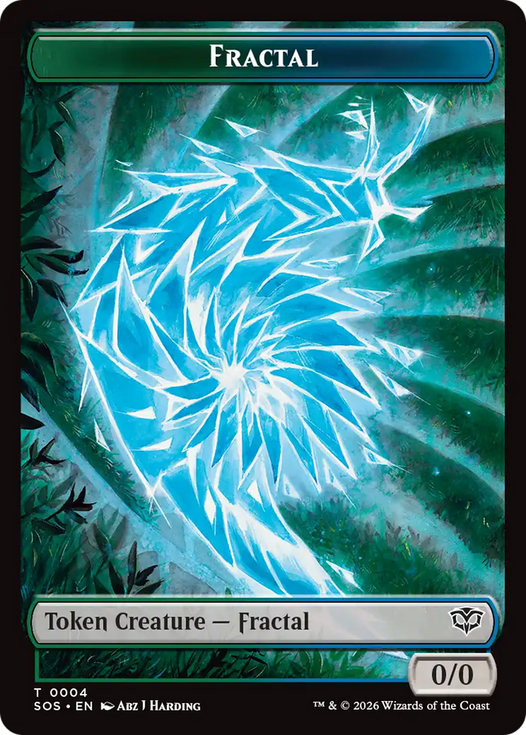 Fractal (0004) // Inkling (006) Double-Sided Token [Secrets of Strixhaven Tokens] | Cards and Coasters CA