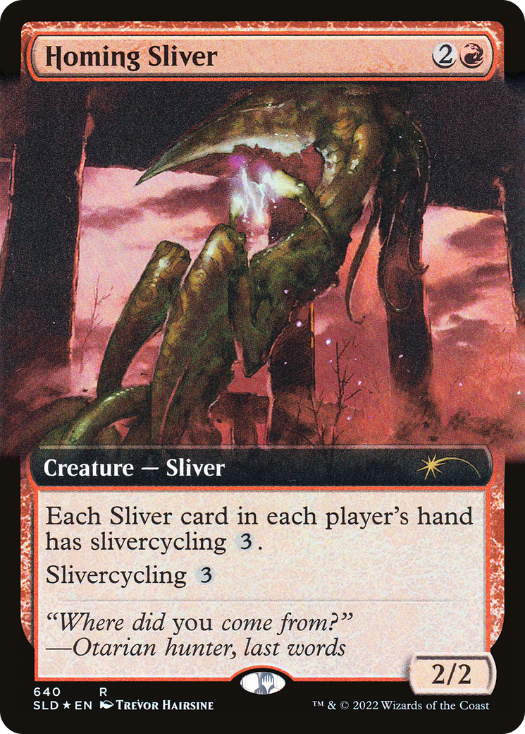 Homing Sliver (Extended Art) [Secret Lair Drop Promos] | Cards and Coasters CA