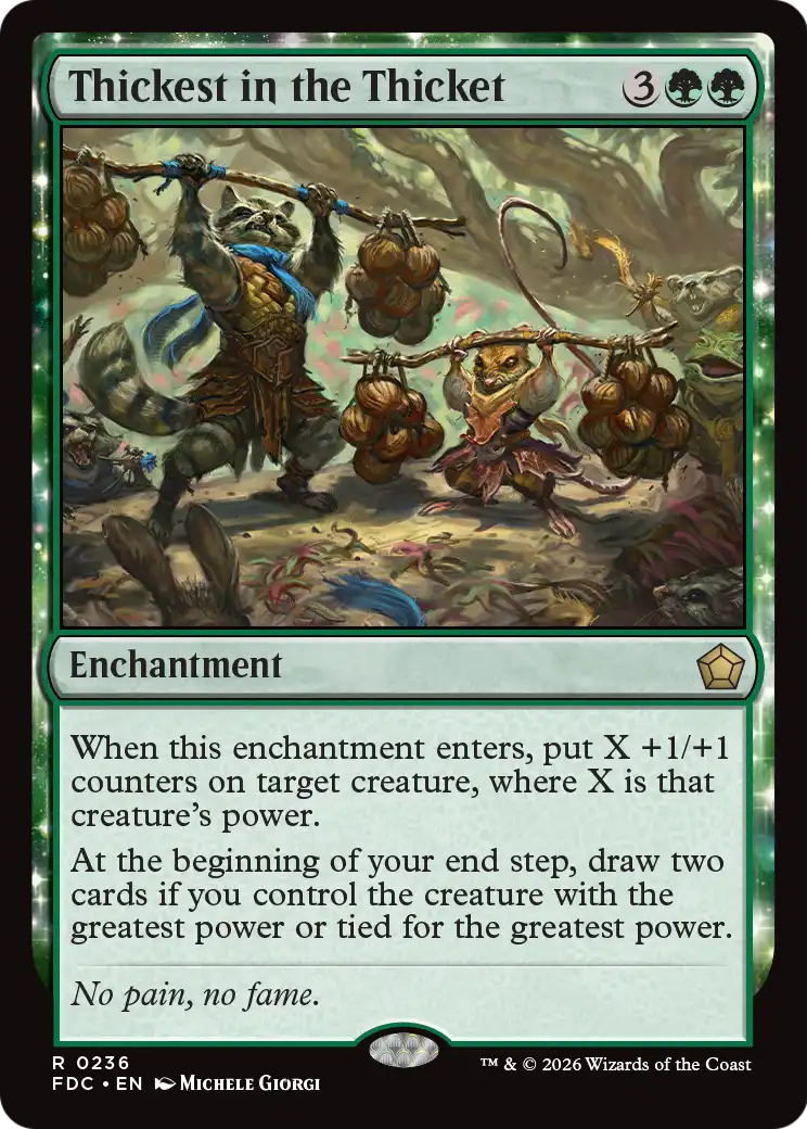 Thickest in the Thicket [Foundations Commander] | Cards and Coasters CA