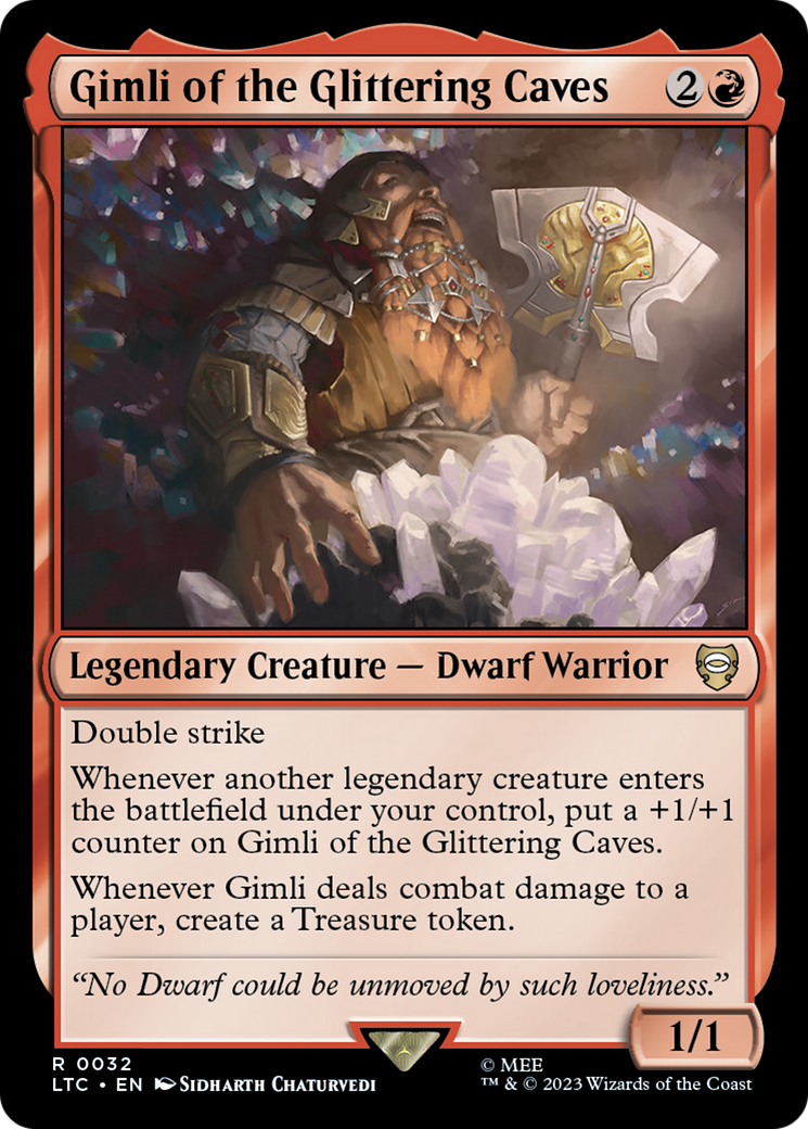 Gimli of the Glittering Caves [The Lord of the Rings: Tales of Middle-Earth Commander] | Cards and Coasters CA