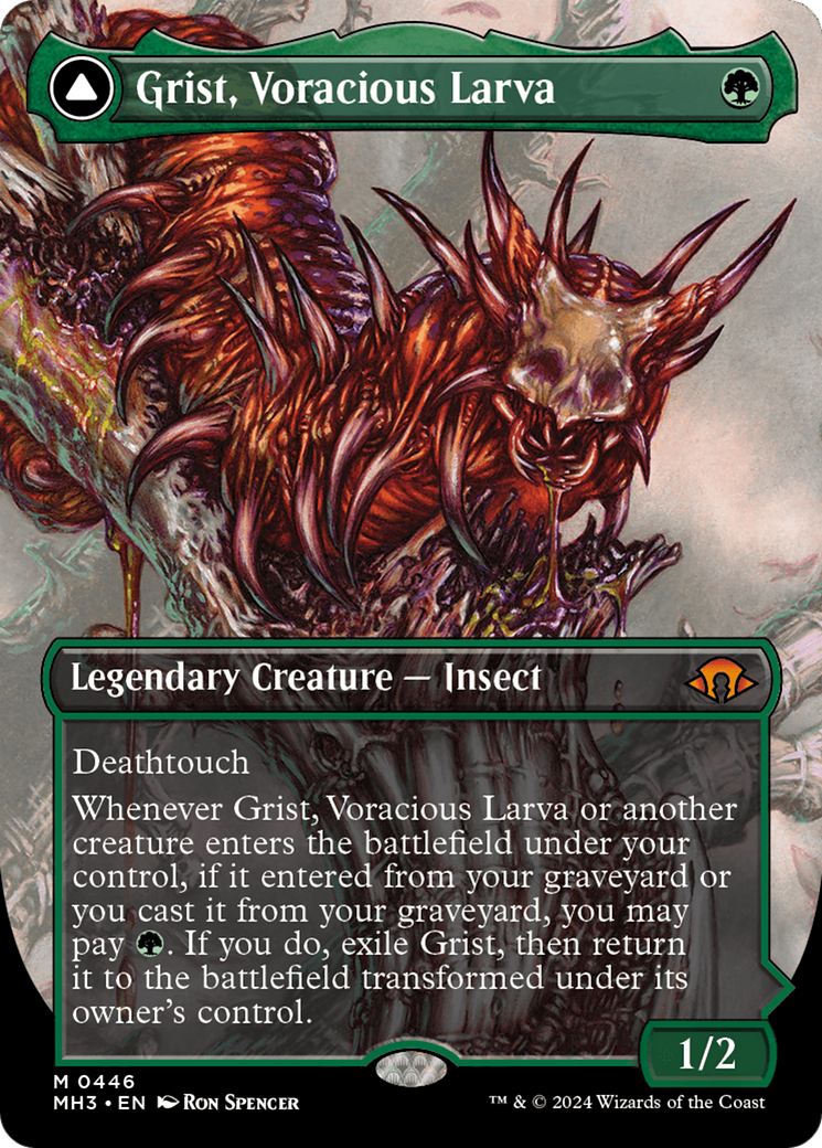 Grist, Voracious Larva // Grist, the Plague Swarm (Borderless) [Modern Horizons 3] | Cards and Coasters CA