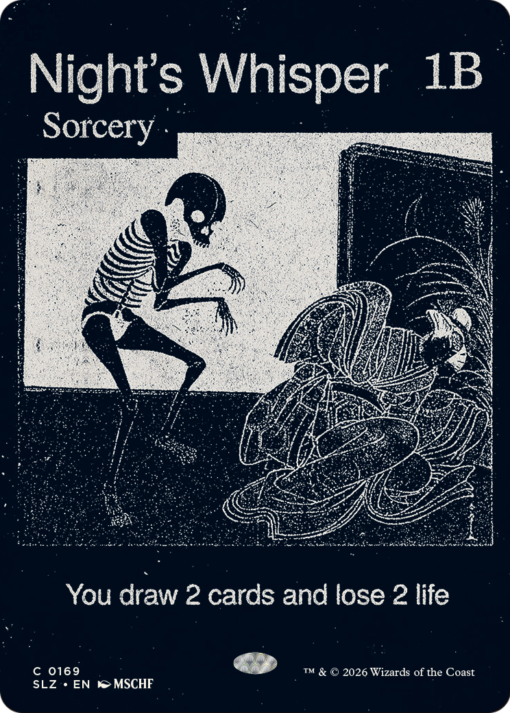 Night's Whisper (0169) [Secret Lair x MSCHF: The Zeta Set] | Cards and Coasters CA