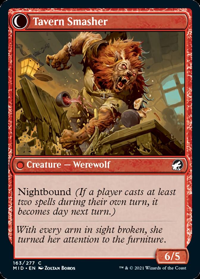 Tavern Ruffian // Tavern Smasher [Innistrad: Midnight Hunt] | Cards and Coasters CA