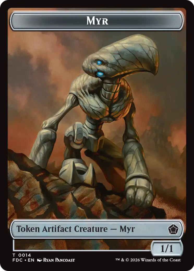 Thopter // Myr Double-Sided Token [Foundations Commander Tokens] | Cards and Coasters CA